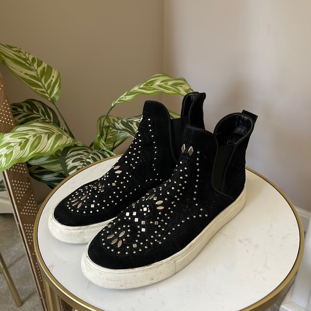 LF Report Black Studded High Tops